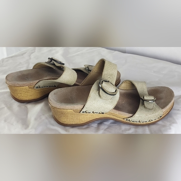 Dansko Manda Slide Wooden Slip on Clogs in Oyster 7 - Picture 8 of 16